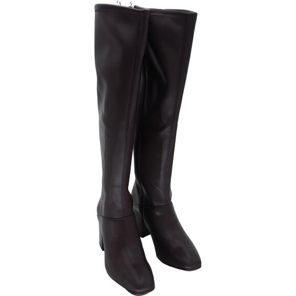 Franco Sarto Tribute Wide-Calf Knee High Boots Cordovan Brown Women's US 5M - Picture 1 of 6